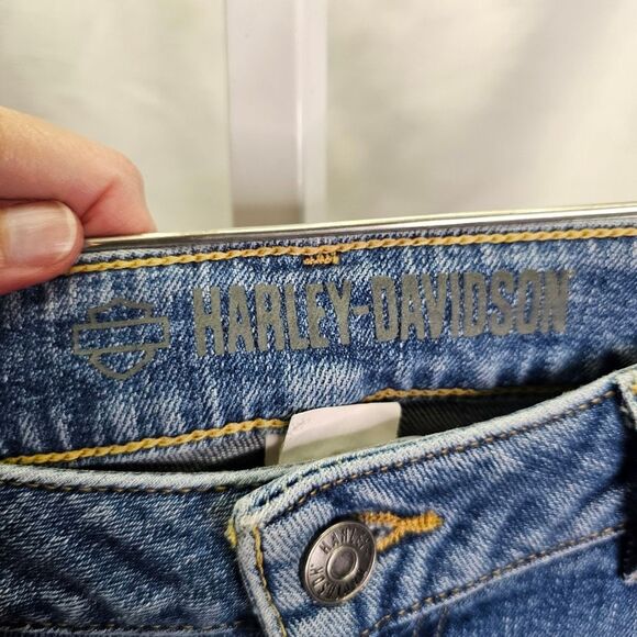 Harley-Davidson High Rise Boot Cut Jeans Medium Indigo Size 30 - Picture 4 of 12
